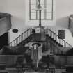 Ardchattan Parish Church, interior
View of pulpit, desk and staircases