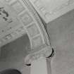 Entrance hallway, pilaster and decorative plasterwork, detail