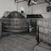 Tun Room:  view showing three of the five wooden washbacks (each about 27,000 litres capacity)