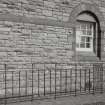 Campbeltown, Hall Street, Campbeltown Library and Museum.
Detail of railings.