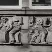Campbeltown, Hall Street, Campbeltown Library and Museum.
Detail of frieze on East elevation showing a distiller and a miner.