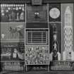 Entrance Hall, detail of painted electric fire surround depicting a "Space-Time Travel Machine".