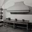 Inveraray Castle, interior.
View of the old kitchen fireplace canopy.