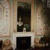 Inveraray Castle, interior.
General view of dining room fireplace.