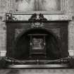 Inveraray Castle, interior.
View of the green library fireplace.