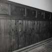 Side aisle, detail of wood panelling