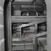 Organ, bellows mechanism, detail