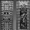 View of  1914-1918 War Memorial stained glass windows originally in Crosshill Victoria Church.
