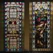 View of  1914-1918 War Memorial stained glass window originally in Crosshill Victoria Church.