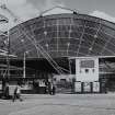 View of train shed from S under construction.