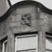 Glasgow, Rutherglen Road.
Detail of lion decorative carving above window.