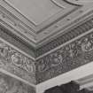 Glasgow, 6 Rowan Road, Craigie Hall, interior.
Detail of ceiling cornice and frieze in West apartment on ground floor.