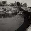 Ardrishaig, Crinan Canal, Basin.
View of basin between locks 1 and 2 drained for repairs.