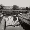 Ardrishaig, Crinan Canal, Locks 1, 2 and Basin.
View of locks 1 and 2 drained for repairs.