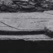 General view of horizontal effigy from St Cormac's Chapel, Eilean More.
