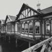 Dunoon, The pier.
View of West facade of pavilion from South-West.