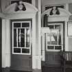 Dunoon, The pier.
Detail of doorways to pedimented office and corridor to North.