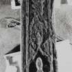Photograph of obverse of West Highland cross (BD3-4), now preserved in the National Museums of Scotland.