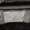 Craignish Mains Farm: Detail of SE wall arch kenstone dated 1770