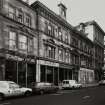 General view of 87 - 93 St Vincent Street from NE showing Caskie & Co and Midshires Building Society.