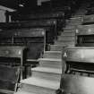 Interior.
View of steps and seating in lecture theatre E.