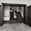 Glasgow, 591 Tollcross Road, Tollcross House, interior.
View of front hall from West.