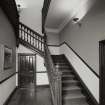 Glasgow, 591 Tollcross Road, Tollcross House, interior.
View of stair hall from West.