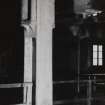 Glasgow, 13-23 Tradeston Street, Randolph & Elder Engine Works, interior.
Cross gallery, second floor, deatail brackets casting and suspension points at butt ends of longitudinal beam.