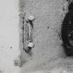 Glasgow, 13-23 Tradeston Street, Randolph & Elder Engine Works.
View of West wall, North jamb of doorway, tie and pulley plates.