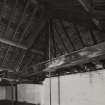 Glasgow, 13-23 Tradeston Street, Randolph & Elder Engine Works, interior.
View of East range, third floor, specimen roof truss showing suspended floor system.