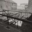 Glasgow, 13-23 Tradeston Street, Randolph & Elder Engine Works, interior.
View of internal framework of two storey building within re-entrant angle.