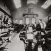 Glasgow, 120 Seaward Street, Kinning Park Tramway Substation.
General view of rotary converters and switchboard from East.