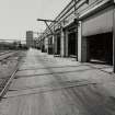 Glasgow, Springburn, St Rollox Locomotive Works.
View from North of East frontage onto outside traverser.