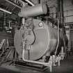 Glasgow, Springburn, St Rollox Locomotive Works, interior.
Detail of boiler in work's boilerhouse.