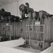 Glasgow, 120 Seaward Street, Kinning Park Subway Sub-Station, interior.
General view of two English Electric Transformers.