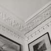 Inveraray, Fernpoint Hotel, interior.
View of cornice, South room, first floor.