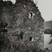 Fraoch Eilean Castle.
View of East gable showing two small windows.
