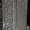 Detail of West Highland graveslab, GF4, Inchkenneth, Mull.