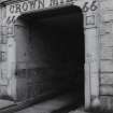 Crown Mills entrance detail.