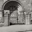 Glasgow, 9 Wester Craigs, Blackfriars Park Church.
View of central door from East.