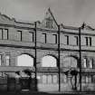 Detail of central part of main (W) facade, including name, date, and Glasgow Corporation inscriptions