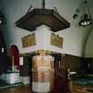 Church. Interior. View of pulpit