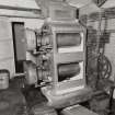 Mill Room: detail of Boby malt mill (with panels removed to expose rolls)