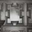 Ground floor, bar (former drawing room), inglenook, wall above fireplace, panelling, detail