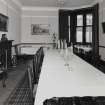 Interior. View of dining room from West