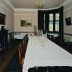 Interior. View of dining room from West