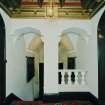 Interior. View of first floor staircase hall from East