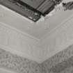 Interior.
Detail of cornice in first floor South-West room - original drawing room.