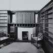 Hill House, interior
View of library, fireplace and overmantel with chairs