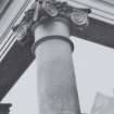 Detail of column and capital supporting portico.
